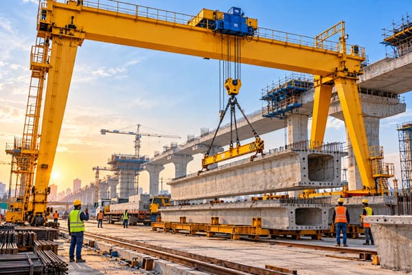 Gantry crane applications in infrastructure and construction